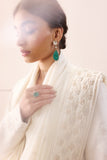 Ivory embroidered sari set (E-02/TL-04)
