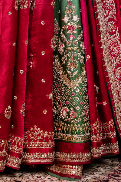 Atisha-W ruby silk mashru embroidered lehenga set ( FB-01 )