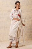 IVORY COTTON PALAZZO WITH EMBROIDERY BOOTA (CL-13C)