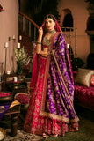 Purple banarasi antique brocade embroidered dushala ( FB-05/DUP )