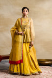 YELLOW COW WEAVED SKIRT SET ( FB-20)