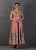 FRESH PINK SILK CHANDERI DRESS (MK-11)