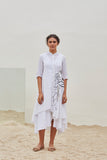HAND PAINTED IRREGULAR CUT COTTON JACKET SET (BFW-12)