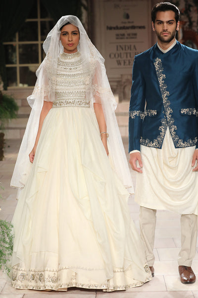 Embroidered Dress And Veil JP-20