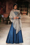 Embroidered Dress In Dupion