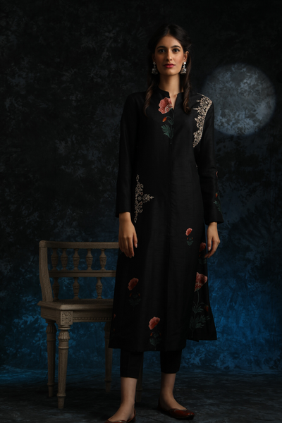 Floral Boota Printed  Kurta Paired With Matching Cotton Pants  (ALY-06)
