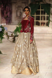 Embroidered Jacket And Embellished Drape Skirt JP-42