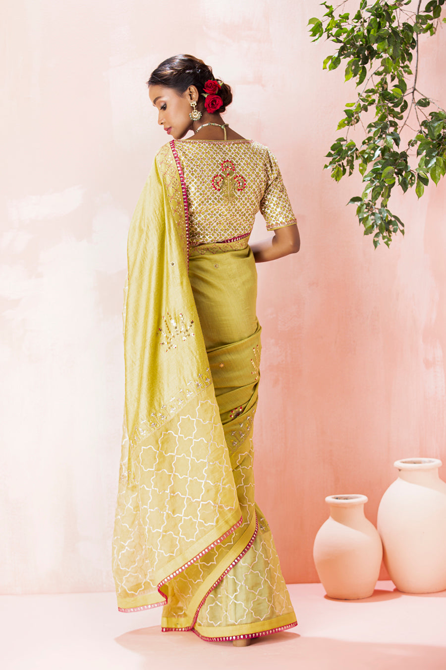 Buy Lemon Green Regal Paithani Saree online-Karagiri – Karagiri Global