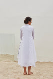 WHITE COTTON LONG DRESS (BFW-12A)