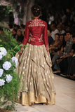 Embroidered Jacket And Embellished Drape Skirt JP-42