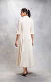 Ivory Embroidered Clean Finish Straight Dress ( LW-11 )