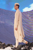 Beige embroidered draped kurta set (E-04/TLM -05)