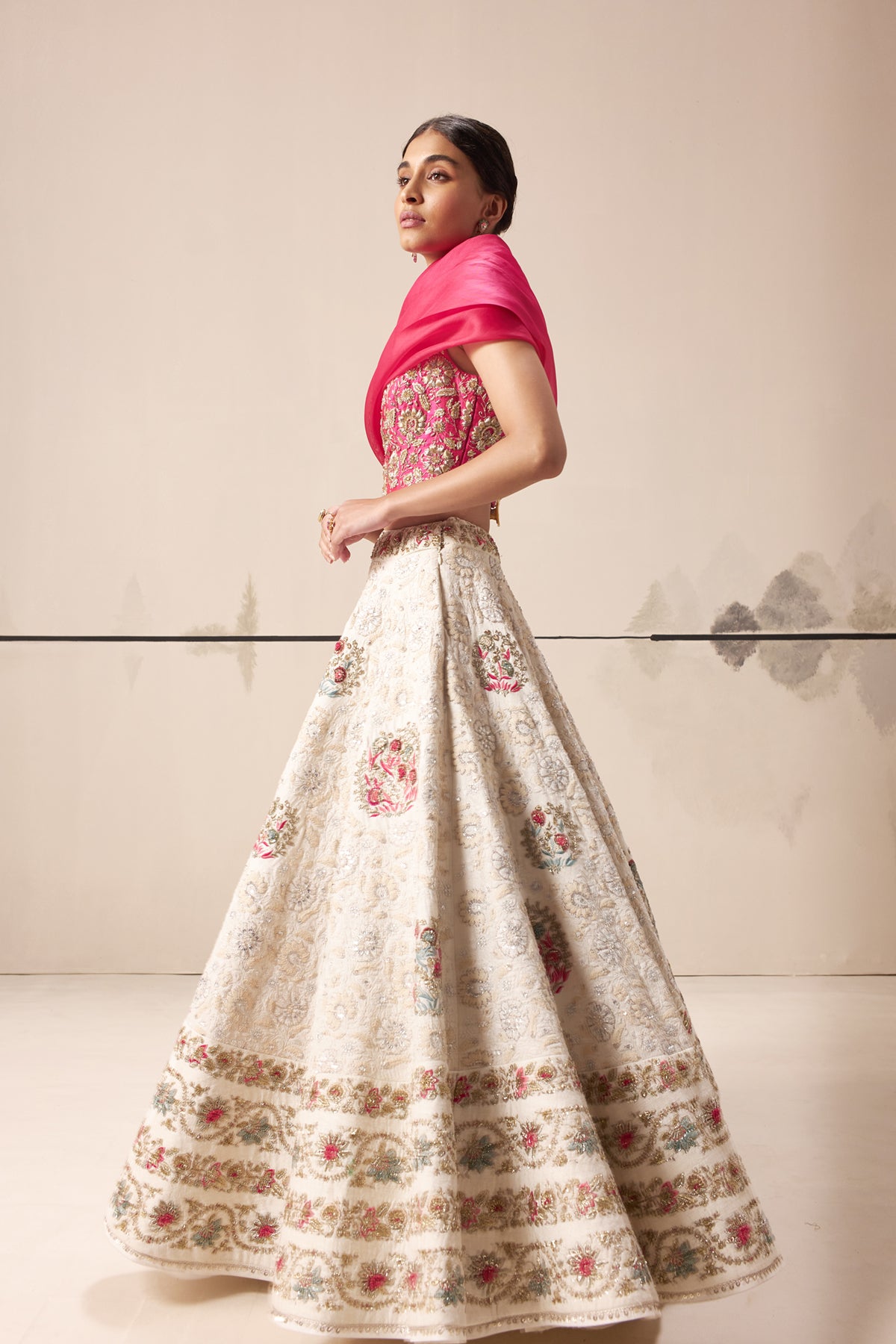 Buy Sashay Boutique Girl's Raw Silk Embroidery Readymade One-shoulder  Lehenga Choli with Dupatta(2-3Y) Online at Best Prices in India - JioMart.