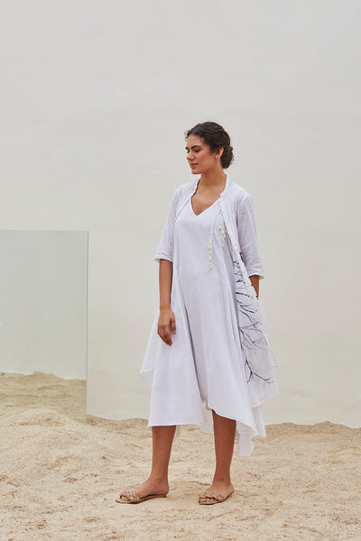 HAND PAINTED IRREGULAR CUT COTTON JACKET SET (BFW-12)