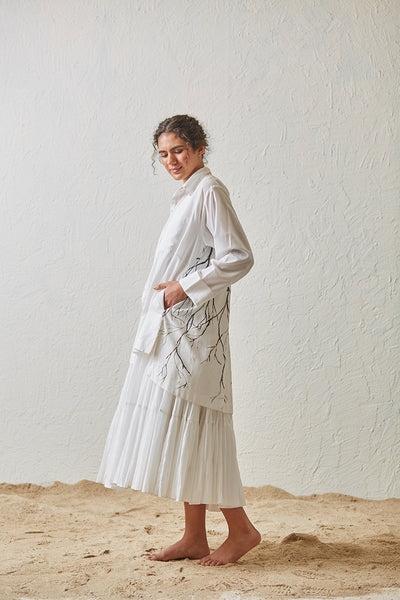 WHITE COTTON DRESS (BFW-05A)