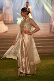 Ivory embroidered cape and draped skirt set (TL-89B, TL-124/BLS, TL-124/SKT)
