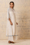 IVORY HANDLOOM COTTON STRAIGHT KURTA (CL-05)