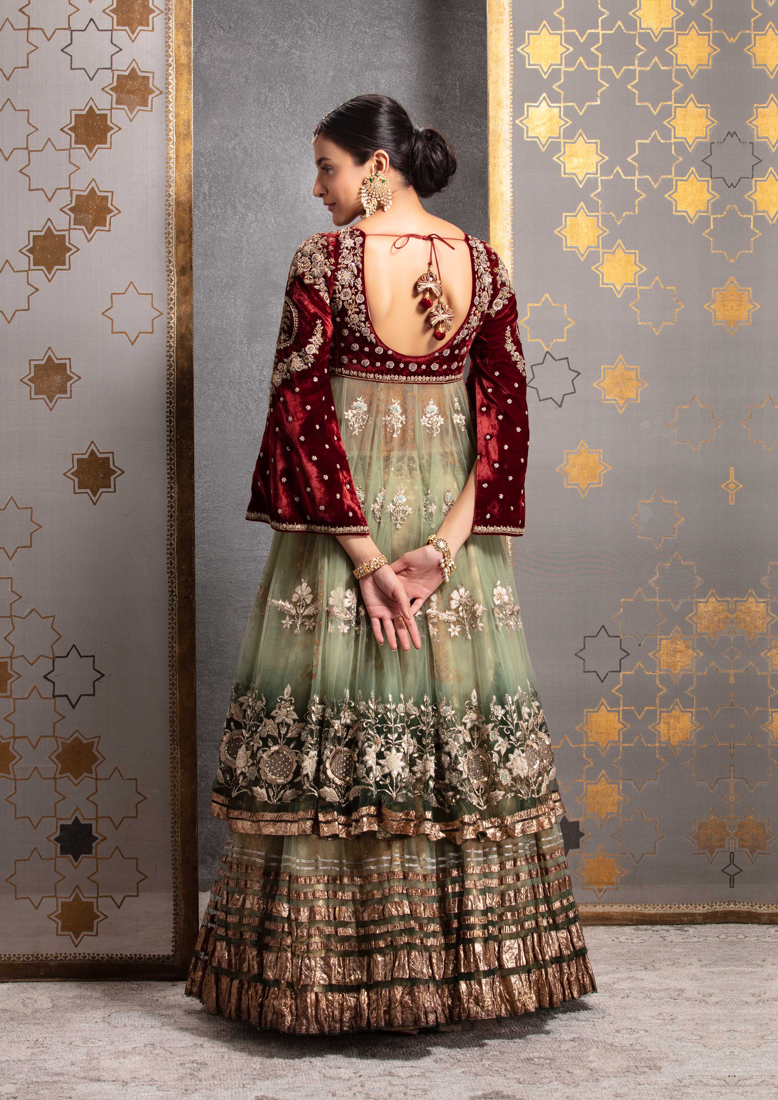 designer firozi indowestern bajirao mastani style lehenga suit avaiable  indiantrendz store pathankot. … | Designer lehnga choli, Indian fashion,  Formal dresses long