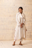 IVORY HANDLOOM COTTON HIIGH LOW TUNIC (CL-01)