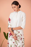 IVORY PRINTED KURTA (HB-25A)