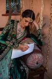 Kanika-S emerald silk velvet embroidered jacket set ( FB-24 )