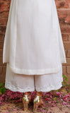 IVORY SILK CHANDERI EMBROIDERED KURTA & PALAZZO (WH-01)