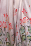 Ivory lotus printed and embroidered Anarkali set (FB-26)