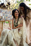 Vintage organza printed saree set ( NT-14 )