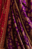 Purple banarasi antique brocade embroidered dushala ( FB-05/DUP )