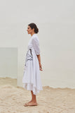 WHITE COTTON LONG DRESS (BFW-12A)