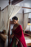 Atisha-W ruby silk mashru embroidered lehenga set ( FB-01 )
