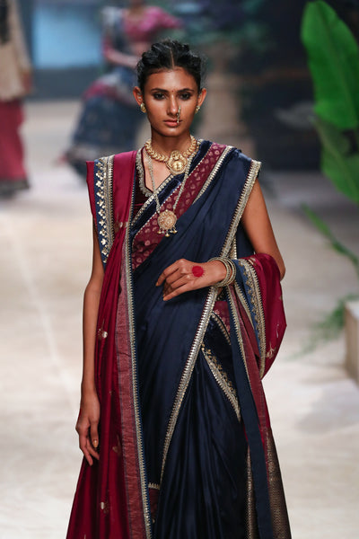 Blue gajji silk saree set (DMT-29)