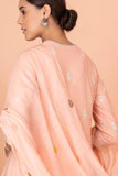 PEACH EMBROIDERED KURTA WITH MATCHING  PANTS AND DUPATTA (SR-07A)