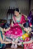 Atisha-W ruby silk mashru embroidered lehenga set ( FB-01 )