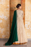 Emerald woollen Pashmina zardozi embroidered dushala ( SHAWL-01 )