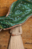 Emerald bandhani embroidered dupatta ( DUP-64 )