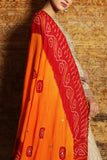 Red And Orange Bandhani Embroidered Dupatta ( L-14A/DUP )