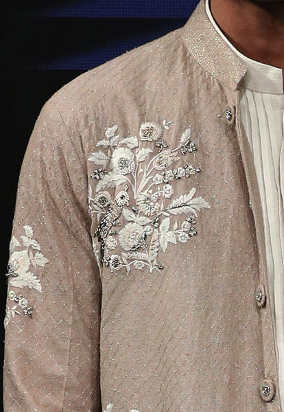 Toosh matka silk embroidered achkan set (E-05/TLM -06)