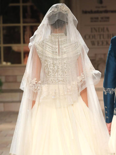 Ivory Dress With Veil (3 pc)  JP-20