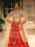 Ruby Velvet Lehenga Set (4 pc) JP-25