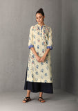 Cream printed tunic - (IDR-08A) JUST ADDED