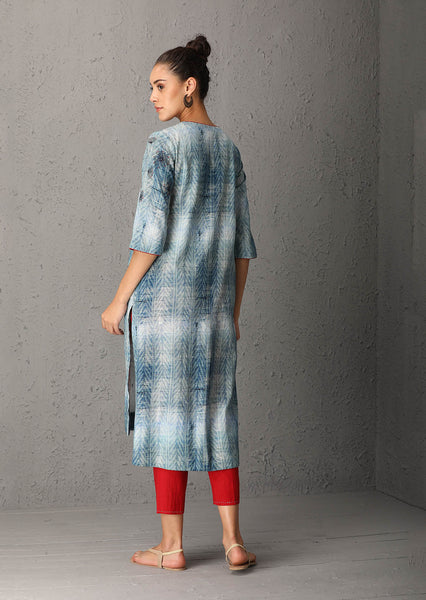 Blue and mustard tunic set (IDR-10) JUST ADDED