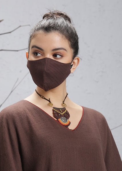 Brown Woolen Mask (M-18)