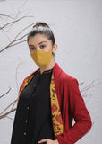 Mustard Mask with checks (M-18)