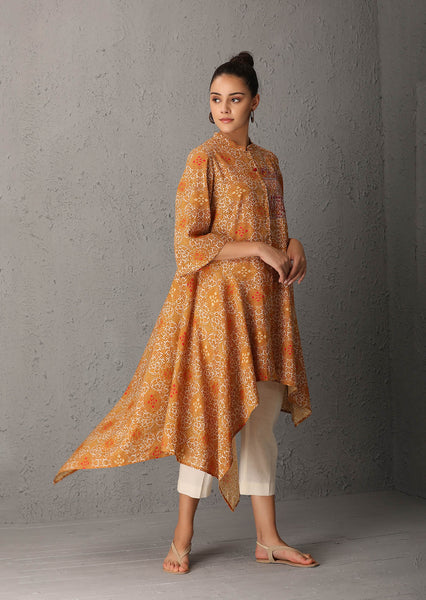 Printed Mustard tunic (PT-02) JUST ADDED