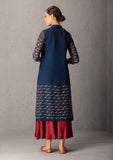 Blue & Maroon Kurta set (PW-54A)