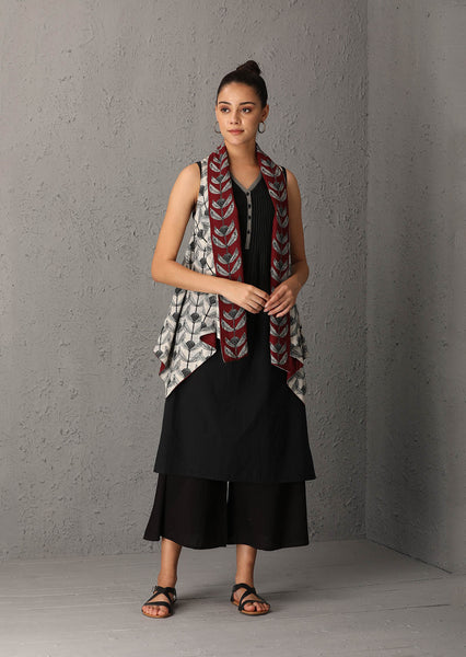 Printed cape with inner & palazzo (SW-36A)