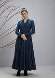 Navy Woolen Angrakha (WL-03)